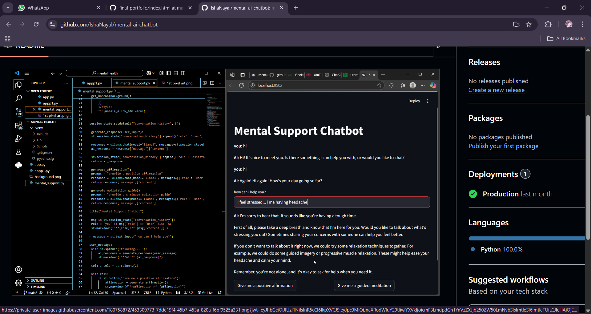 mental health chatbot